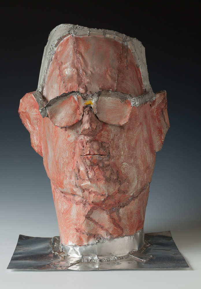066 Head with Glasses  h 19.5" x w 13" x d 9"