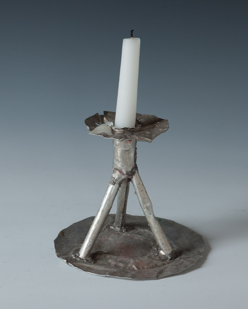 079 Candlestick with Tripod Legs  h 5.5" x w 5.5" x d 5.5"