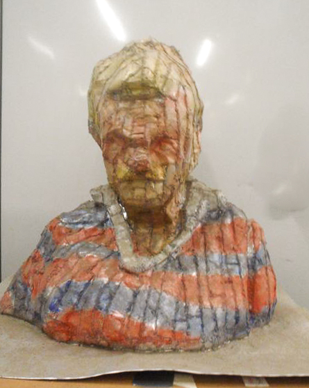 06a-Blonde Woman in Striped Jersey